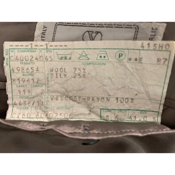 VTG 80s Valentino Uomo Men's Wool/Silk Blazer Jacket Check Italy Size 41S 7436 - Picture 4 of 9